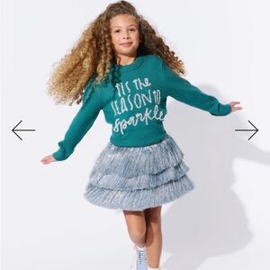 Lola + The Boys Blue and Silver Skirt